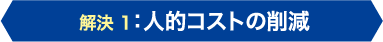 解決1：人的コストの削減